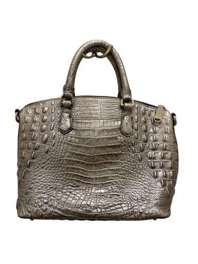 Brahmin Embossed Croc Metallic Crossbody dual handle bag – 13” x 9” – Adjustable